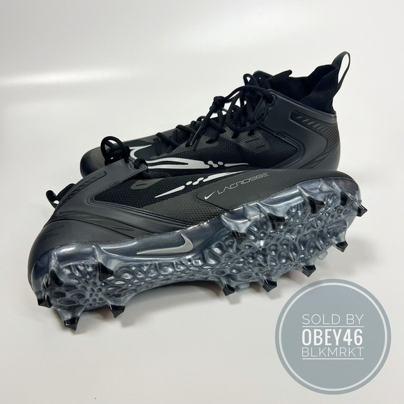 Nike Alpha Huarache 8 Elite LAX Cleats Black CW4440-011 Men's Size 11.5 - Picture 6 of 6